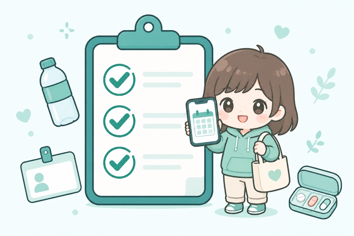 진료 전 체크리스트 일러스트